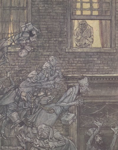「風の翼に」、1915 作： Arthur Rackham